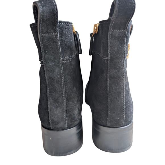 Tory Burch Everly Black Suede Ankle Boots 6 - Picture 6 of 11